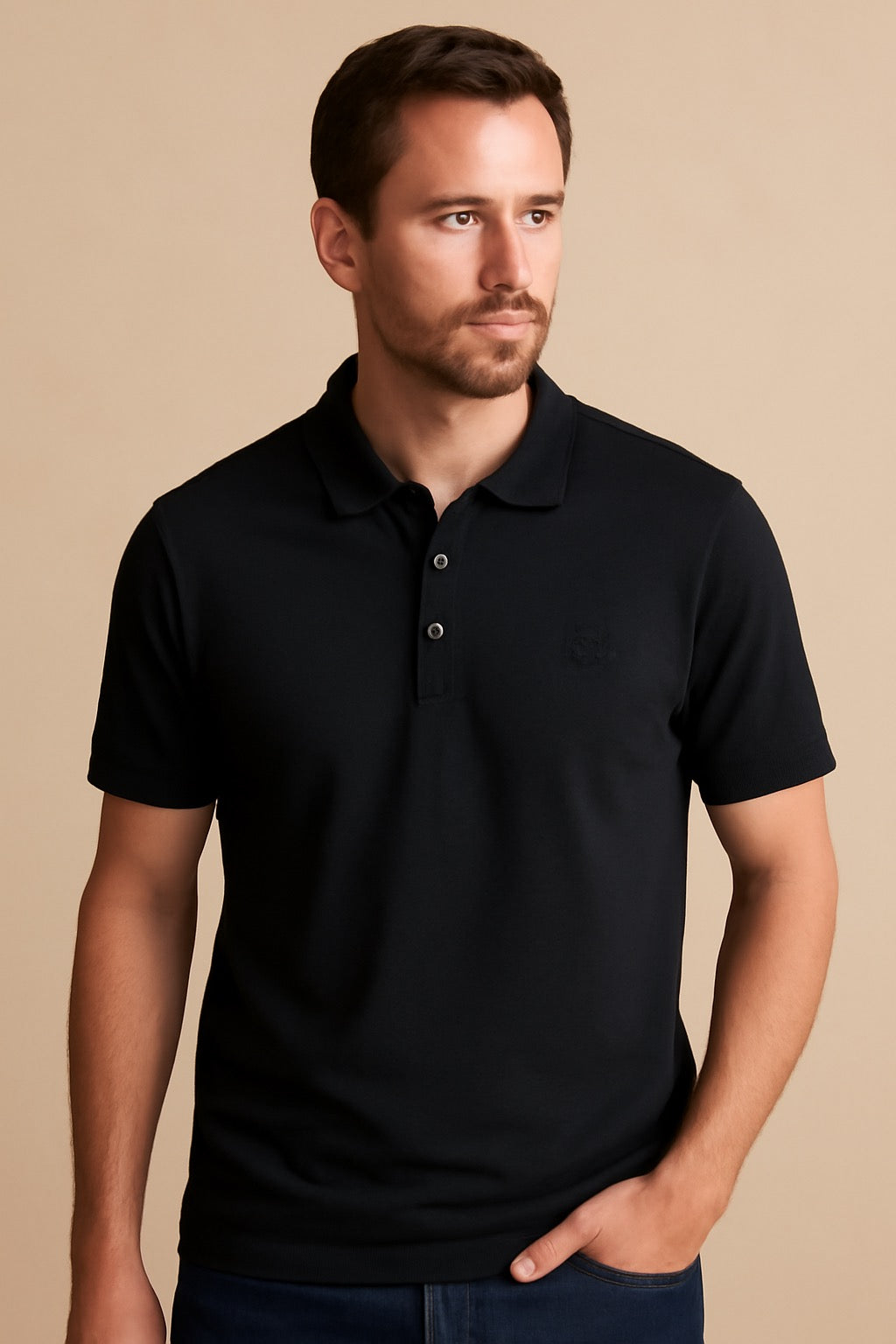 Premium Black Polo T-Shirt for Men – Stylish, Comfortable, Versatile | Classic Solid Polo for All Occasions