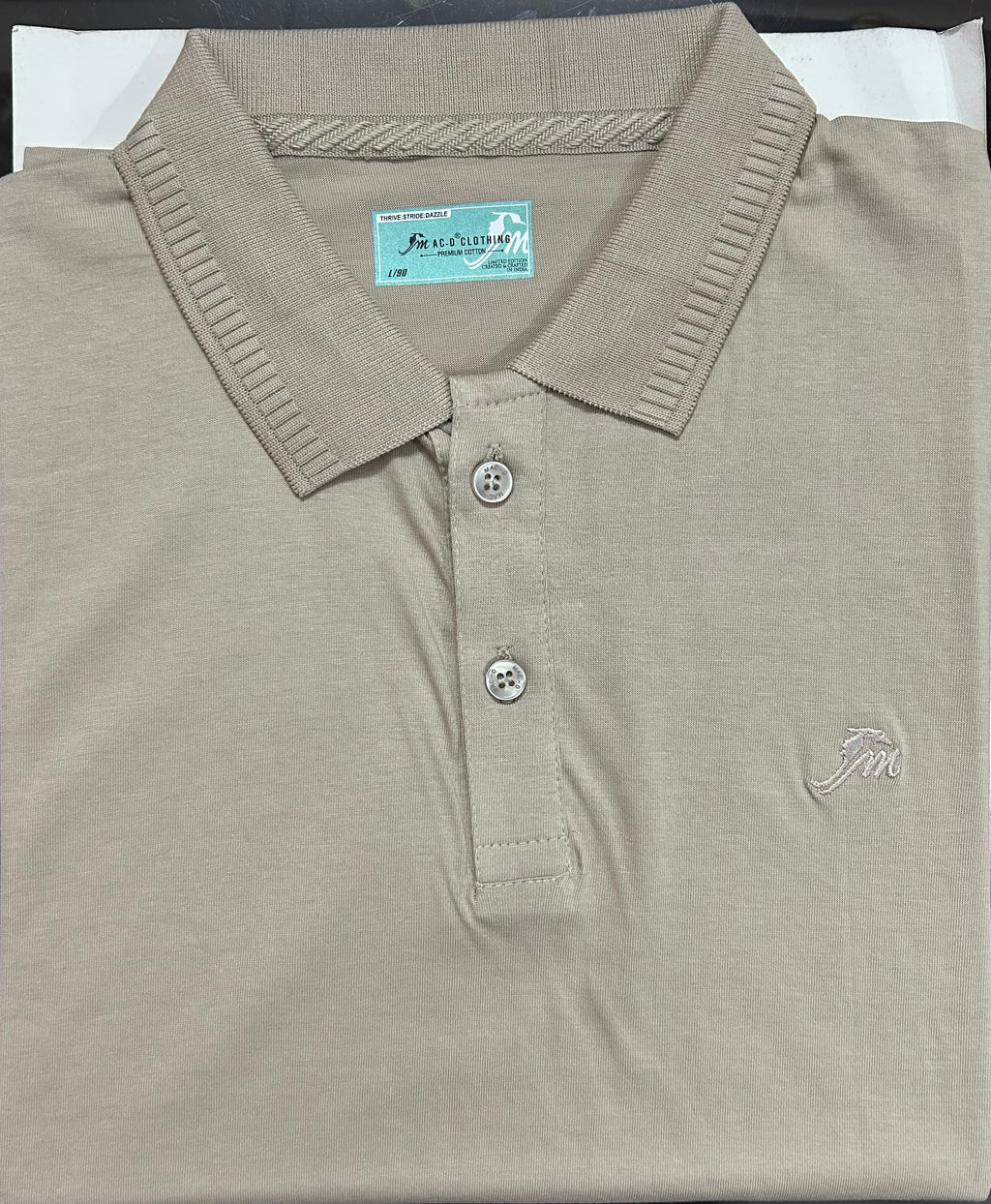 Men’s Premium Beige Polo T-Shirt – Soft Cotton, Stylish Collar, Casual & Formal Wear