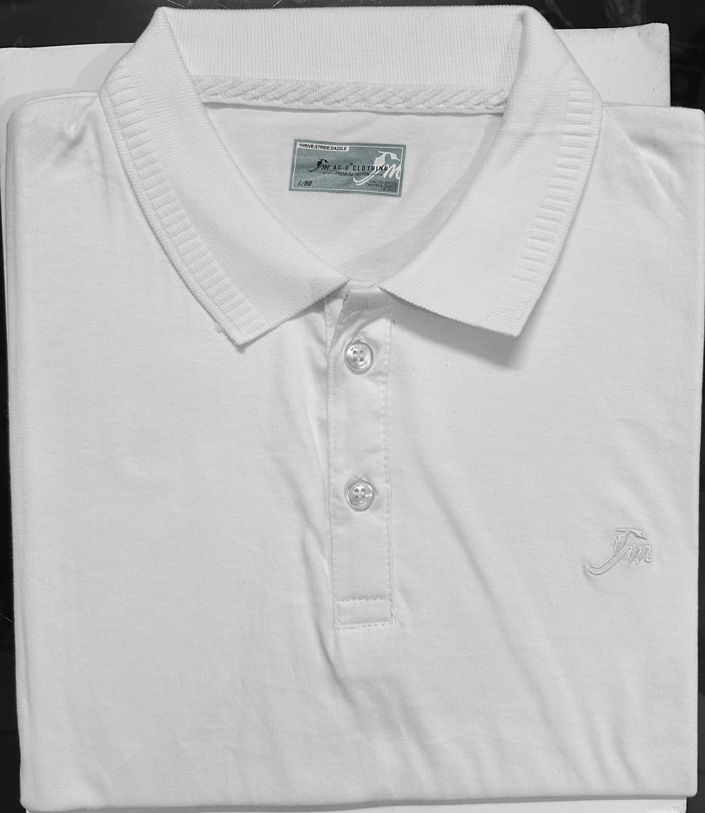 Classic White Polo T-Shirt for Men – Premium Cotton, Breathable & Stylish – Everyday Comfort
