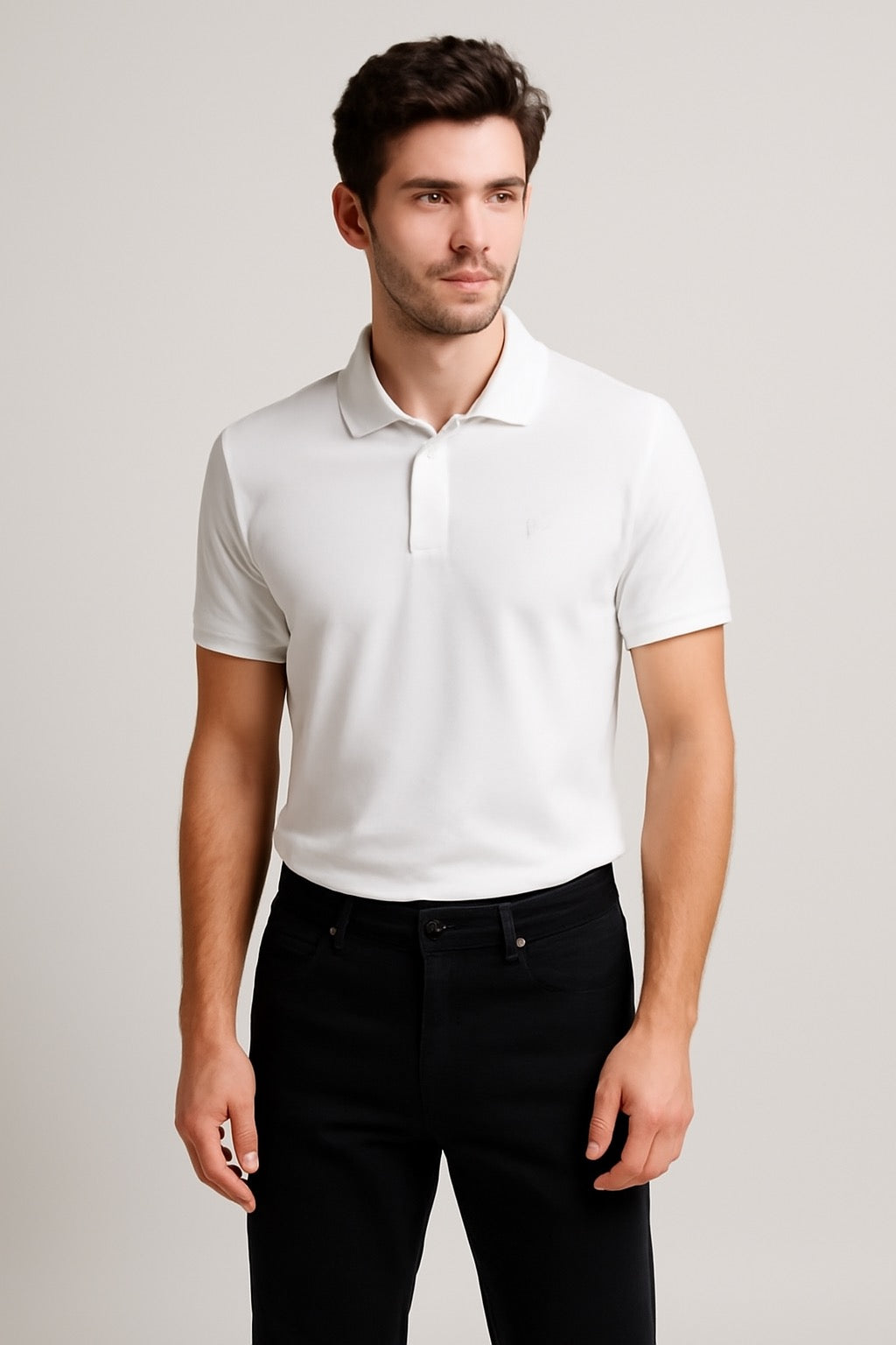 Classic White Polo T-Shirt for Men – Premium Cotton, Breathable & Stylish – Everyday Comfort