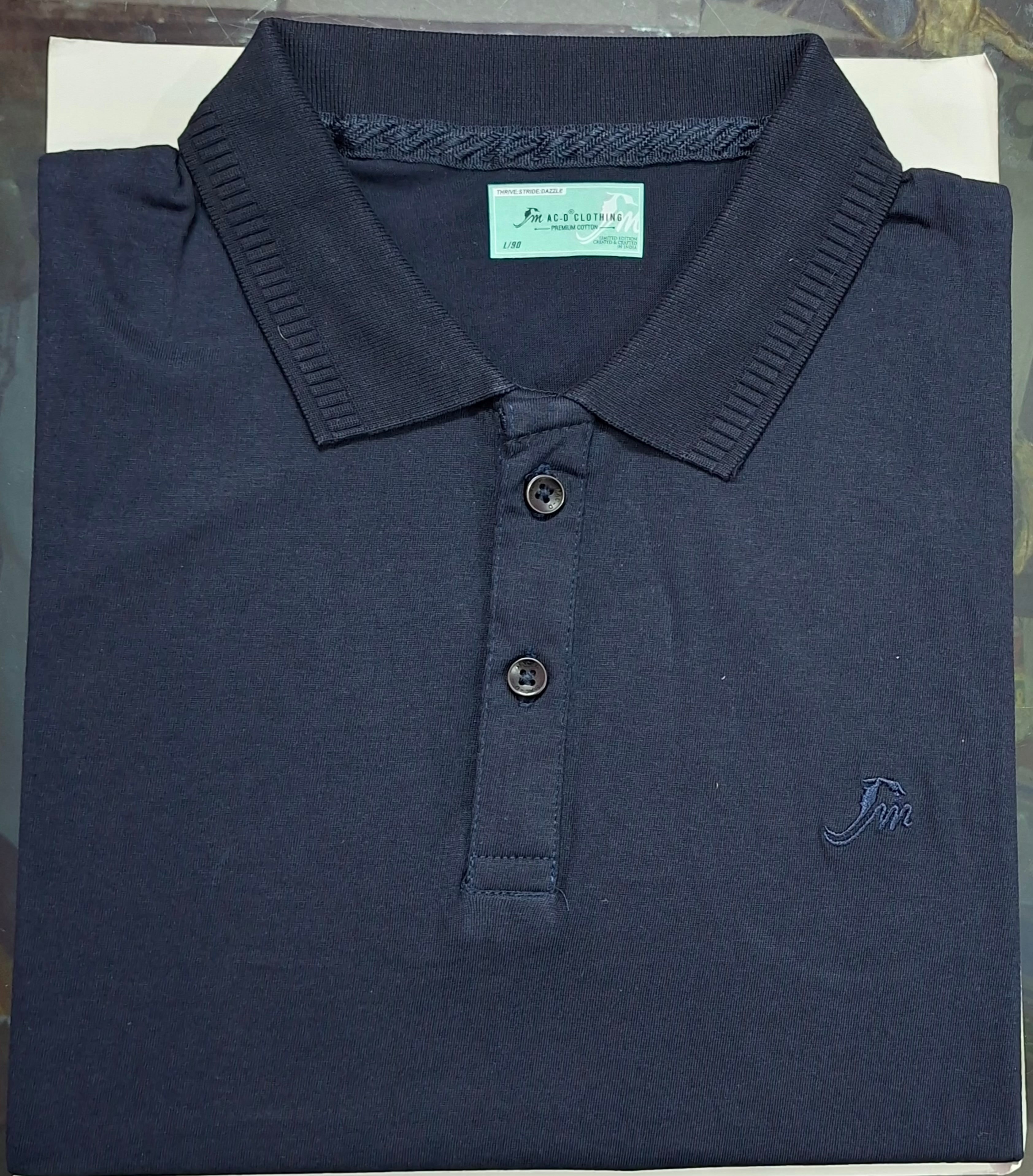 Premium Navy Blue Polo T-Shirt for Men | Stylish & Comfortable | Soft Cotton