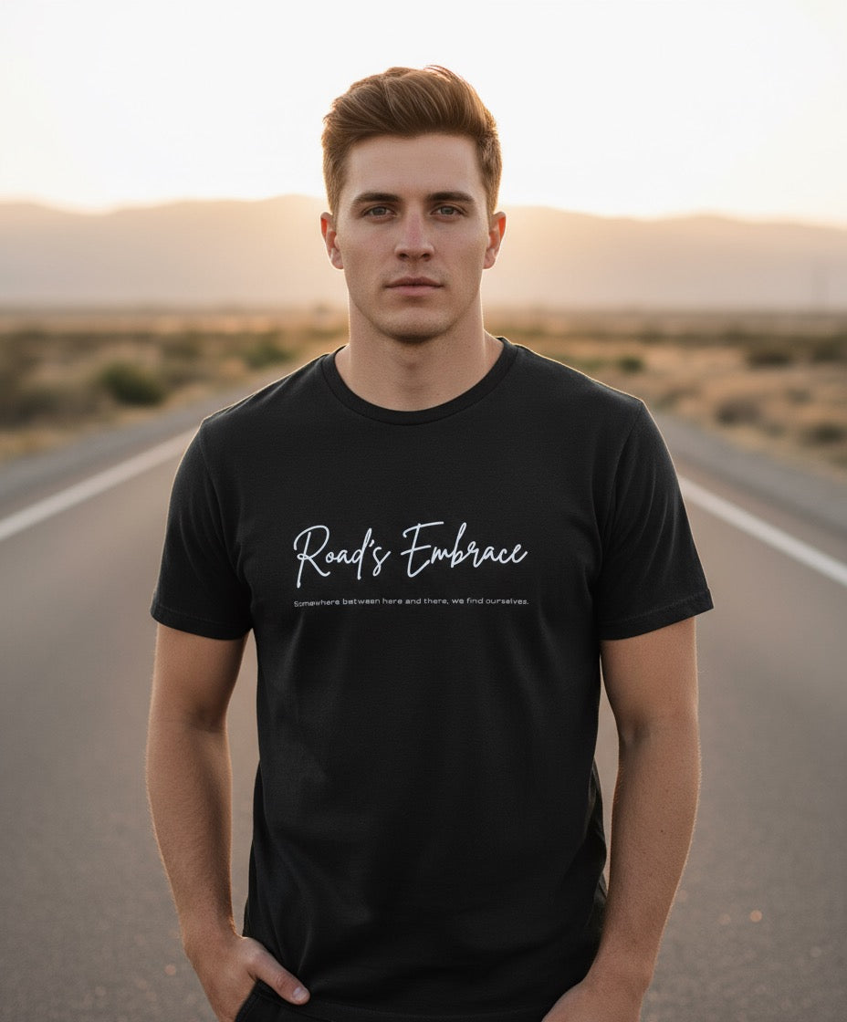 Road’s Embrace Inspirational Quote T-Shirt – Made in India, Premium Cotton